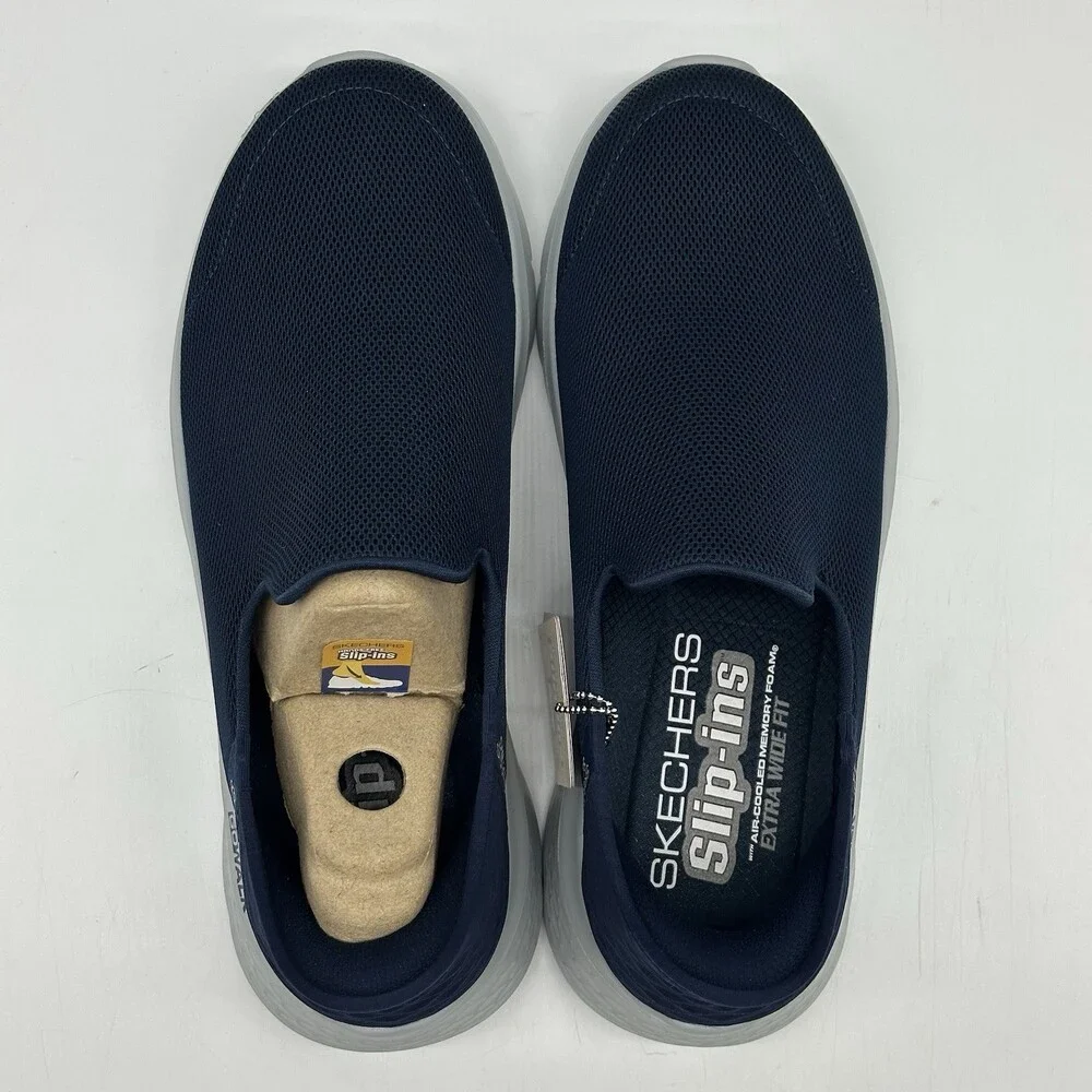 Skechers Hands Free Slip-ins Go Walk Flex Navy Blue Comfort Shoes Men's Size 9WW